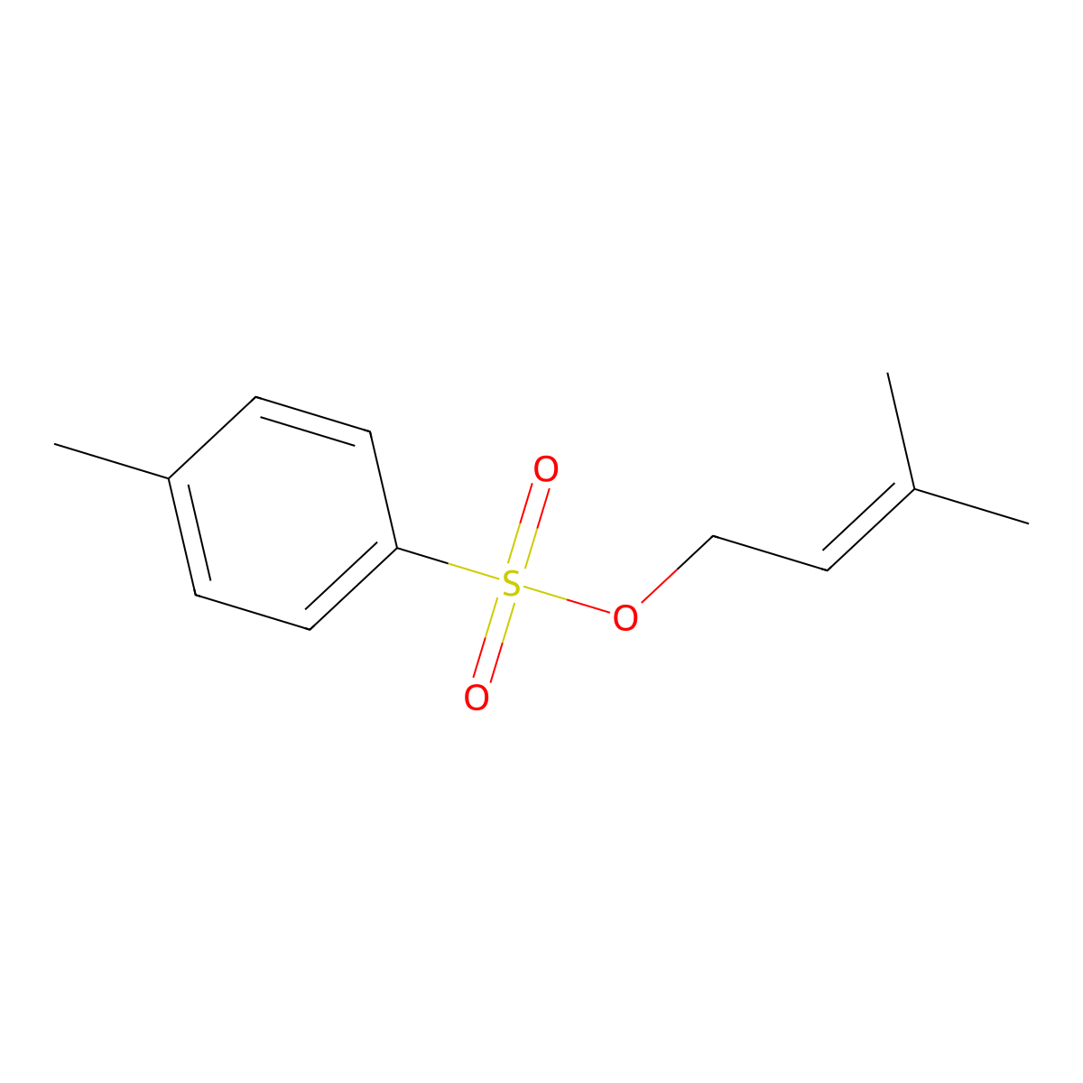 3-Methylbut-2-en-1-yl 4-methylbenzene-1-sulfonate molecular structure, CAS 10393-31-4