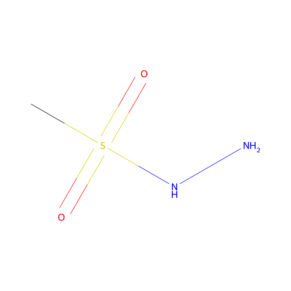 Methanesulfonohydrazide molecular structure, CAS 10393-86-9