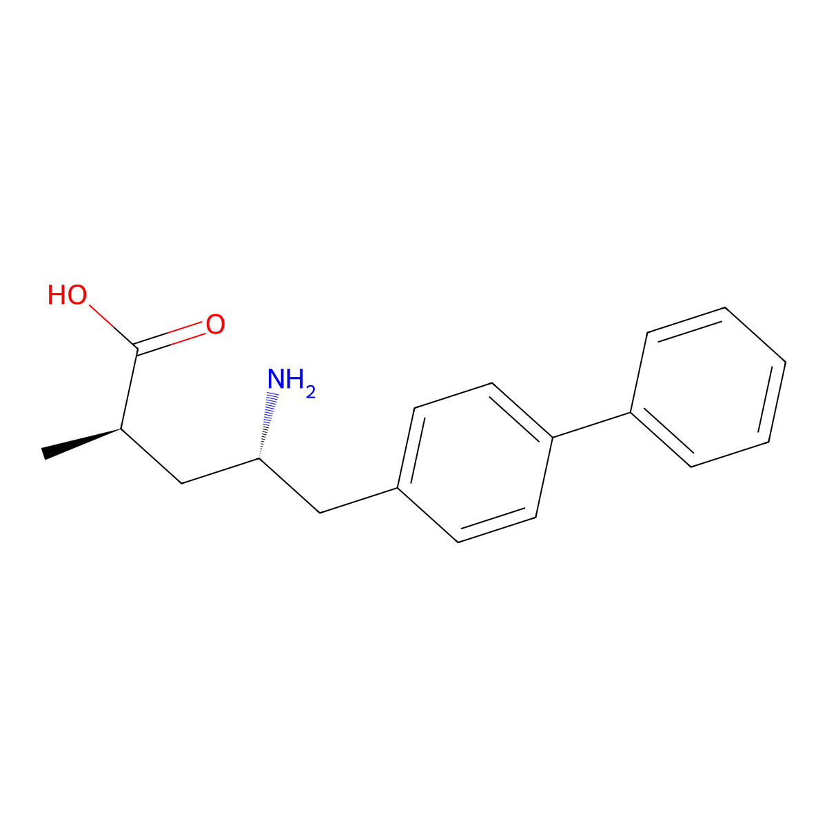 (2R,4S)-5-([1,1'-biphenyl]-4-yl)-4-aMino-2-Methylpentanoic acid molecular structure, CAS 1039307-95-3
