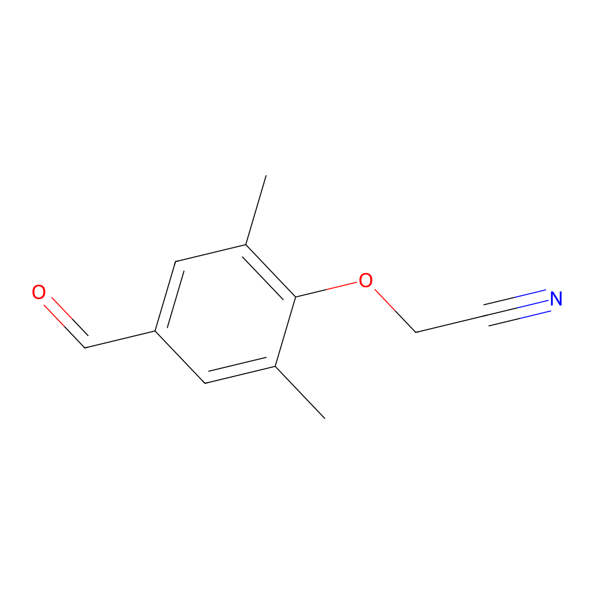 2-(4-Formyl-2,6-dimethylphenoxy)acetonitrile molecular structure, CAS 1039310-26-3
