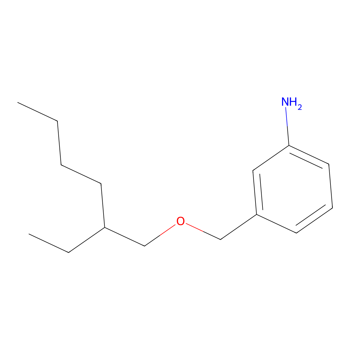 3-{[(2-Ethylhexyl)oxy]methyl}aniline molecular structure, CAS 1039311-50-6
