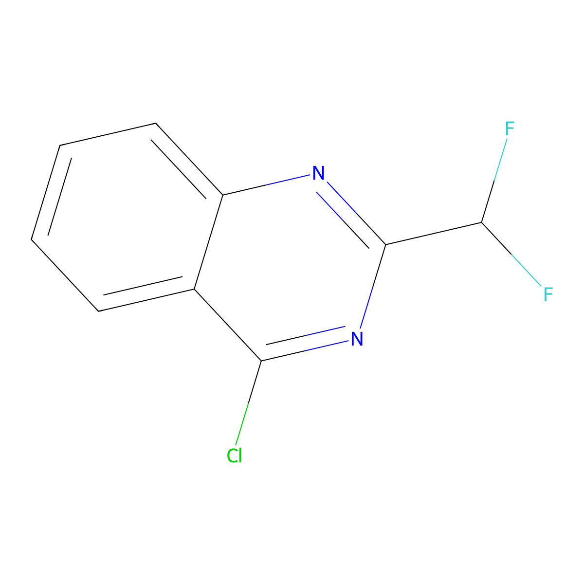 4-Chloro-2-(difluoromethyl)quinazoline molecular structure, CAS 1039312-08-7