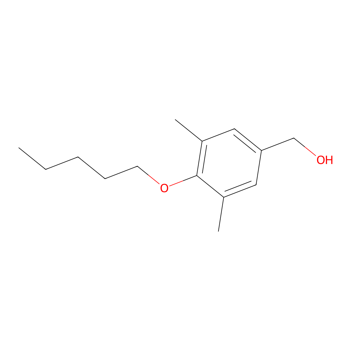 4-n-Pentoxy-3,5-dimethylbenzyl alcohol molecular structure, CAS 1039312-21-4