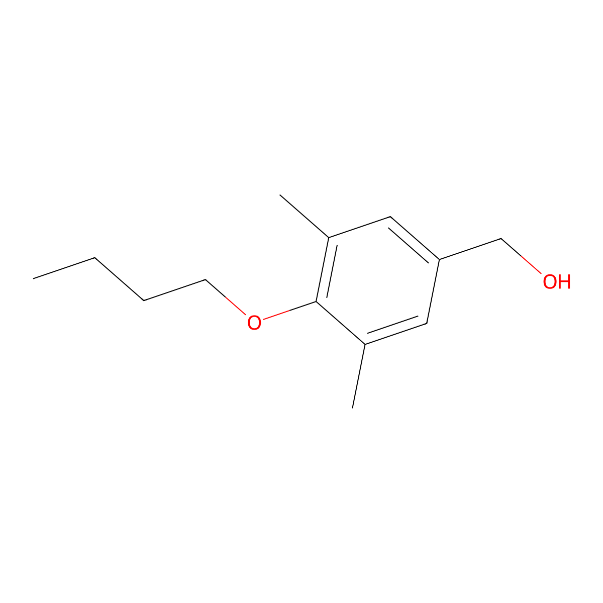 (4-Butoxy-3,5-dimethylphenyl)methanol molecular structure, CAS 1039312-61-2