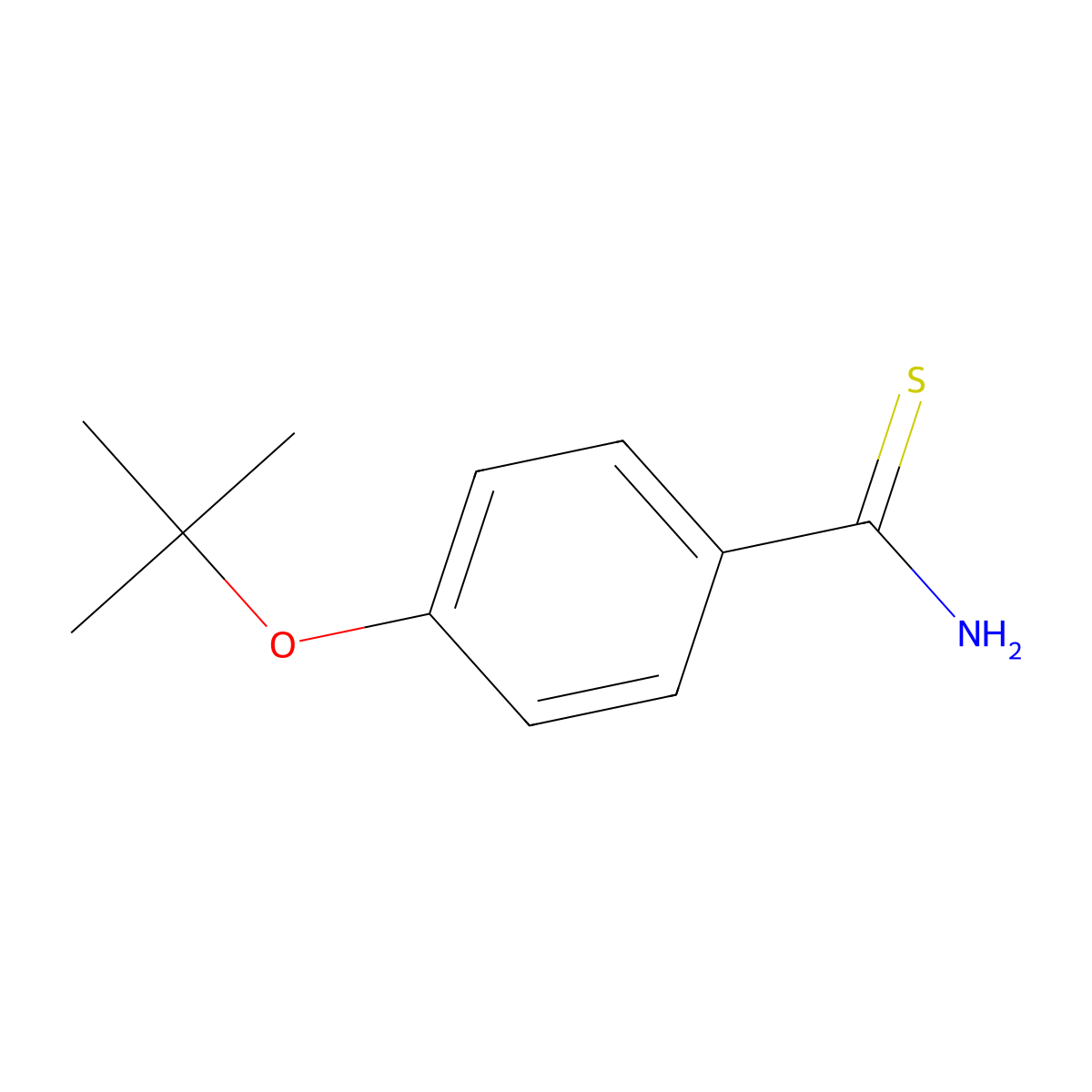 4-(Tert-butoxy)benzene-1-carbothioamide molecular structure, CAS 1039315-11-1
