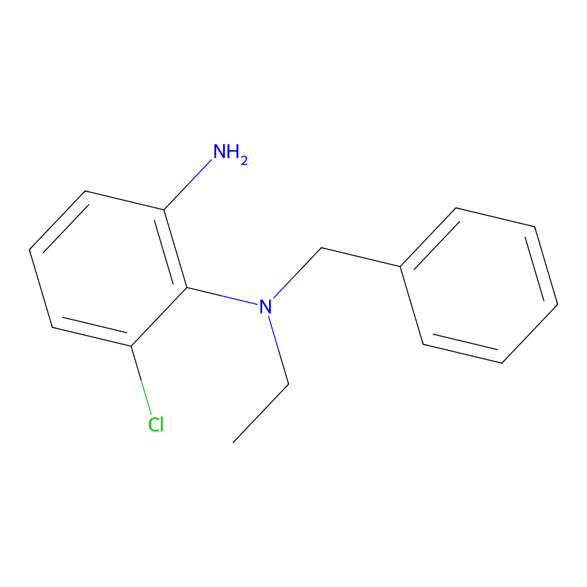 N~2~-benzyl-3-chloro-N~2~-ethyl-1,2-benzenediamine molecular structure, CAS 1039315-23-5