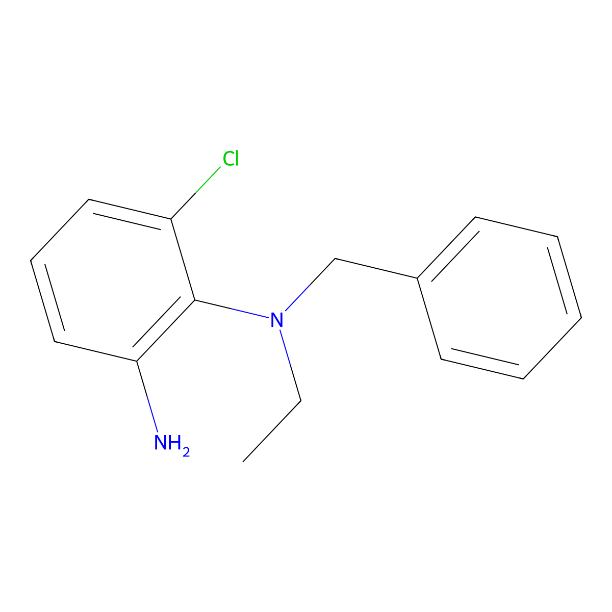 N~2~-benzyl-3-chloro-N~2~-ethyl-1,2-benzenediamine molecular structure, CAS 1039315-23-5