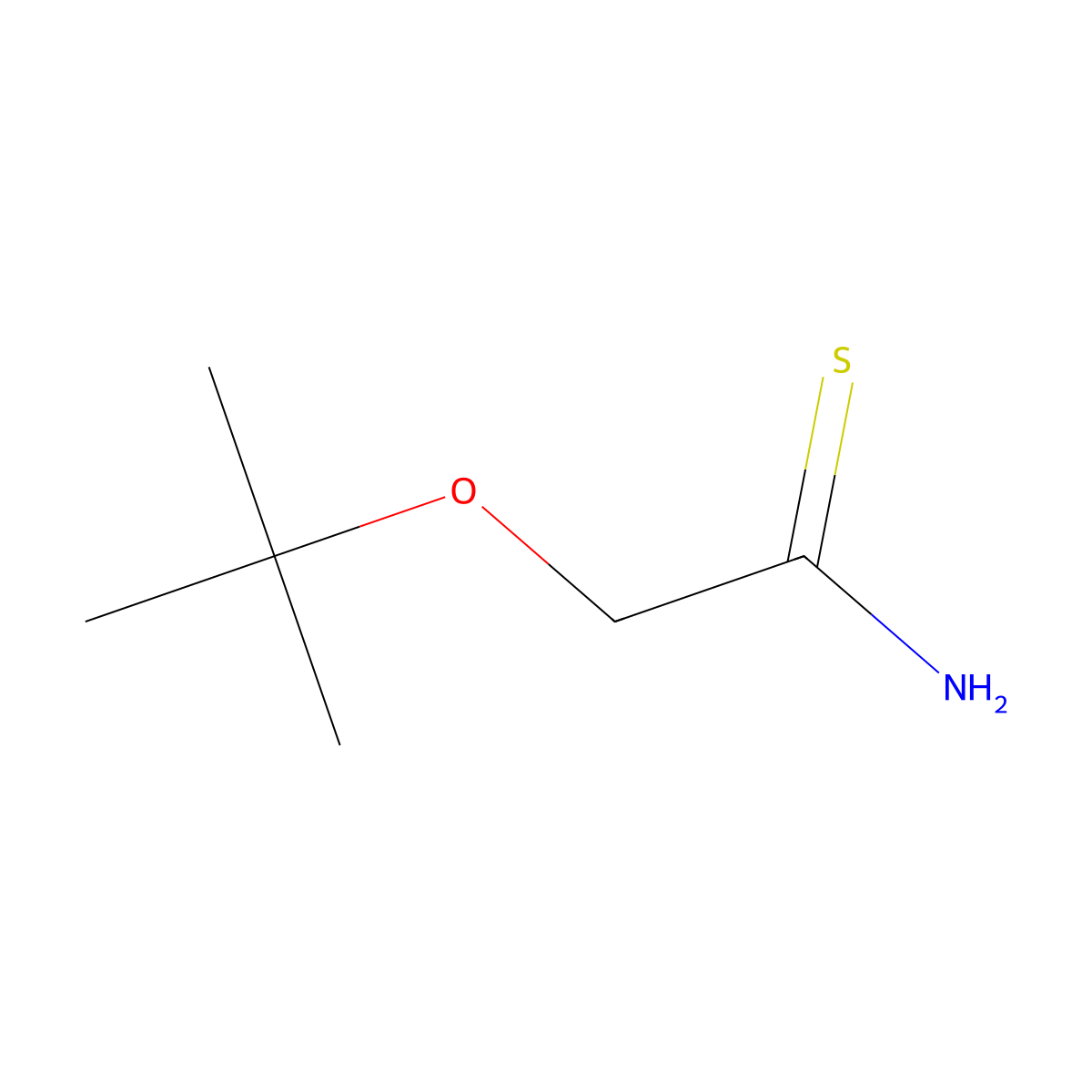 2-(Tert-butoxy)ethanethioamide molecular structure, CAS 1039316-23-8
