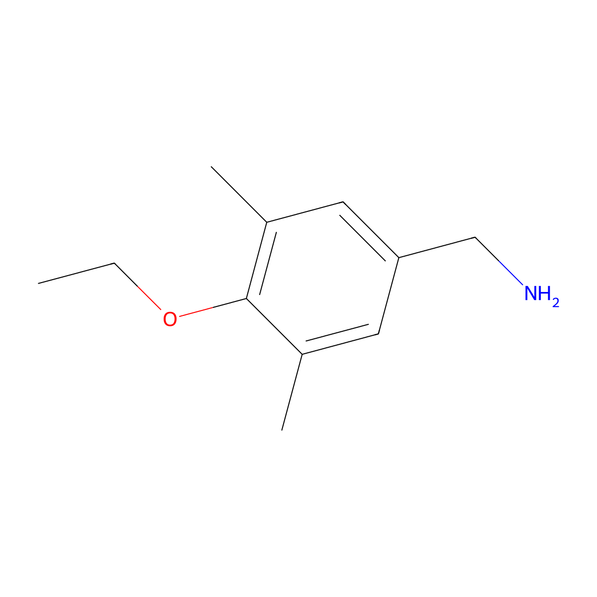 (4-Ethoxy-3,5-dimethylphenyl)methanamine molecular structure, CAS 1039317-11-7