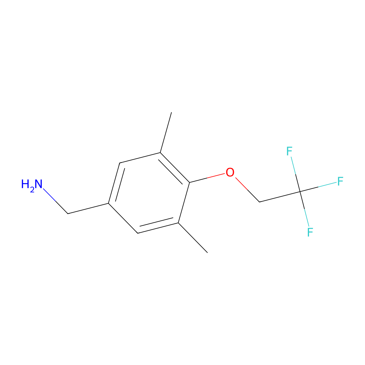 3,5-Dimethyl-4-(2,2,2-trifluoro-ethoxy)-benzylamine molecular structure, CAS 1039317-21-9