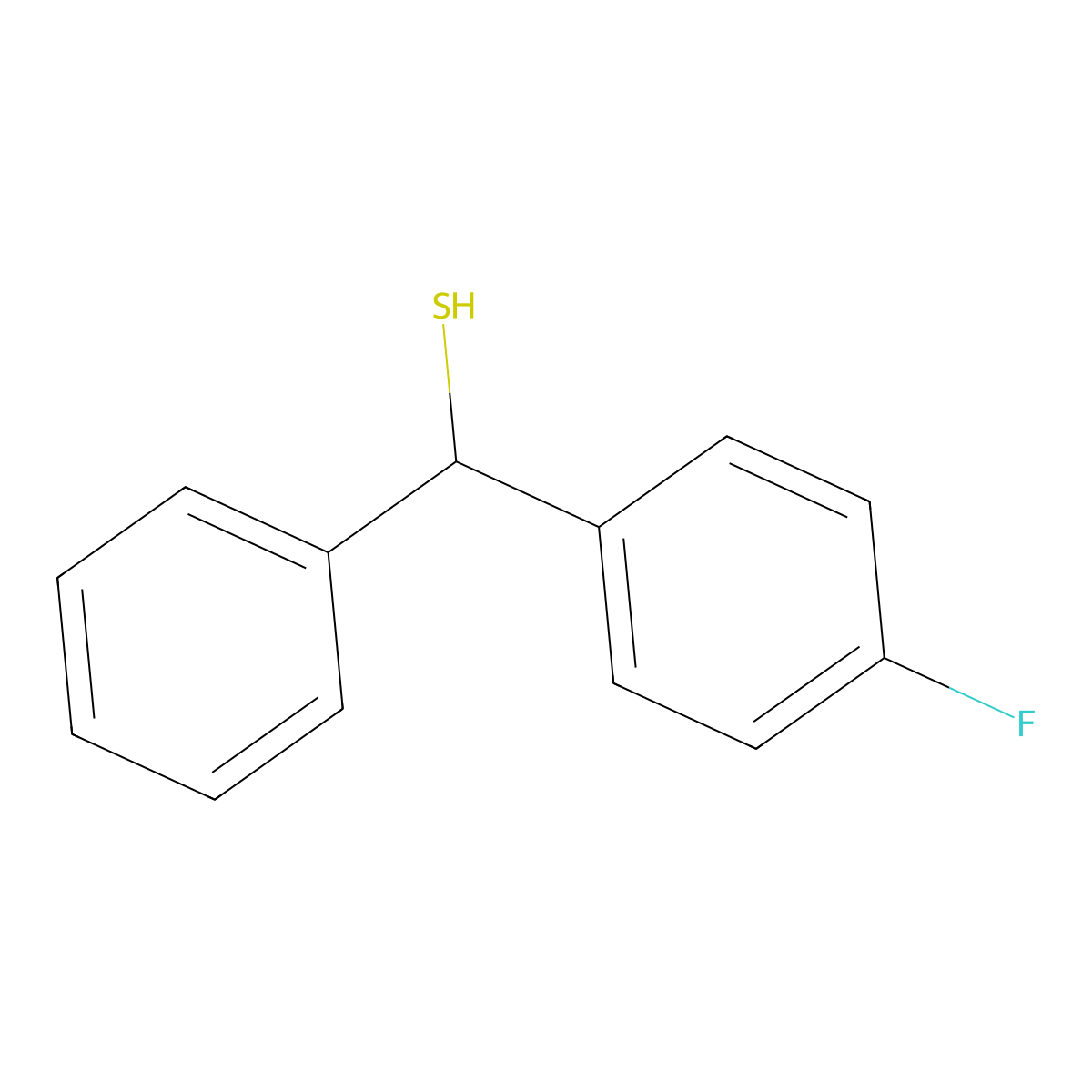 (4-Fluorophenyl)(phenyl)methanethiol molecular structure, CAS 1039319-73-7