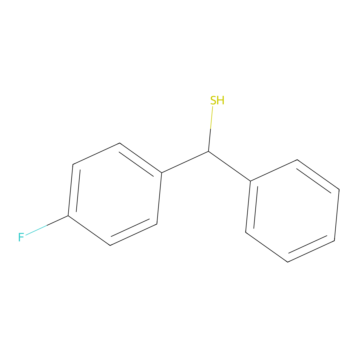 (4-Fluorophenyl)(phenyl)methanethiol molecular structure, CAS 1039319-73-7