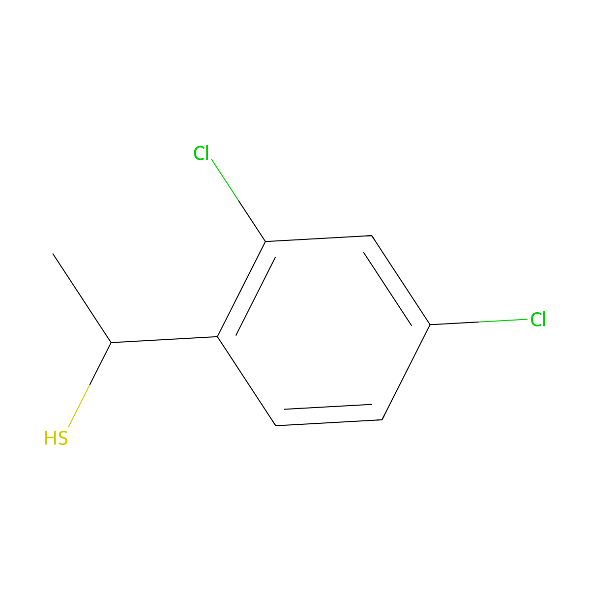 1-(2,4-Dichlorophenyl)ethane-1-thiol molecular structure, CAS 1039319-82-8