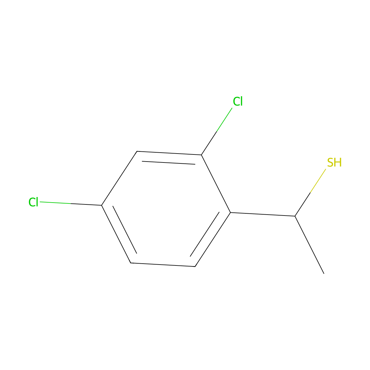 1-(2,4-Dichlorophenyl)ethane-1-thiol molecular structure, CAS 1039319-82-8