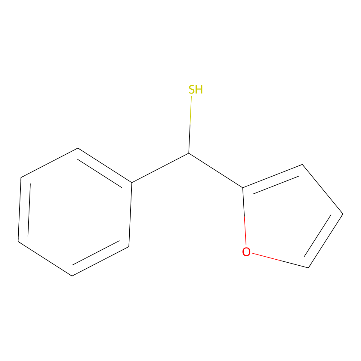 Furan-2-yl(phenyl)methanethiol molecular structure, CAS 1039319-88-4