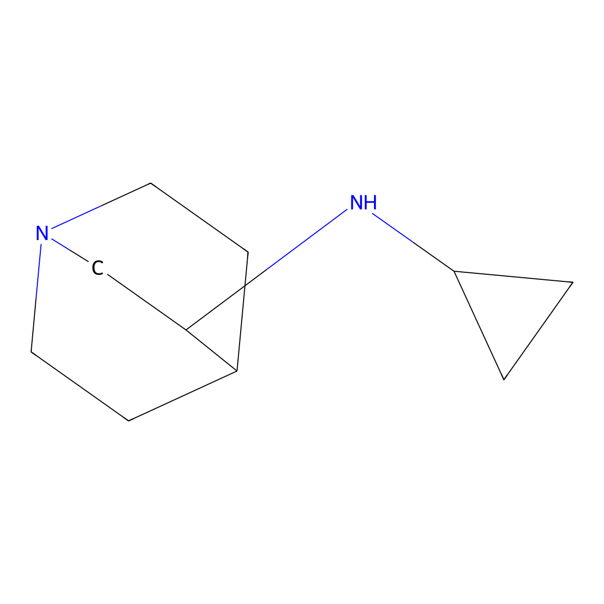 N-cyclopropyl-1-azabicyclo(2.2.2)octan-3-amine molecular structure, CAS 1039320-18-7