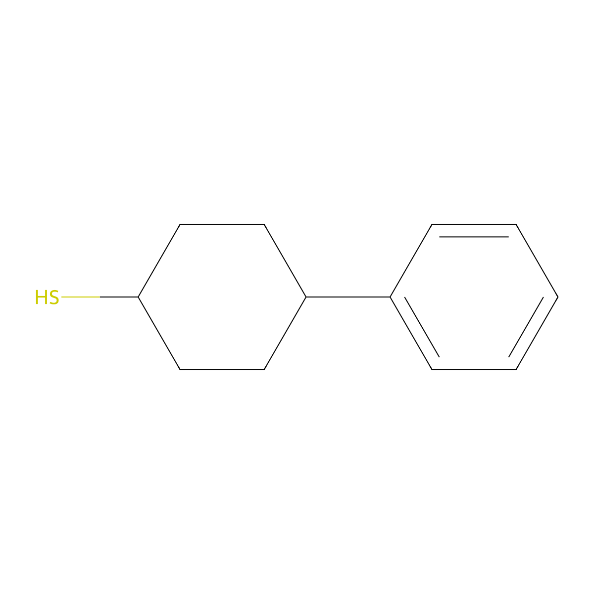 4-Phenylcyclohexanethiol molecular structure, CAS 1039320-23-4