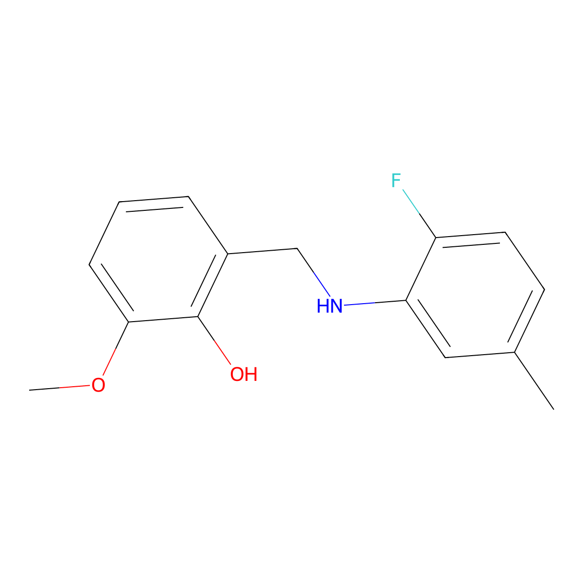 2-{[(2-Fluoro-5-methylphenyl)amino]methyl}-6-methoxyphenol molecular structure, CAS 1039322-65-0