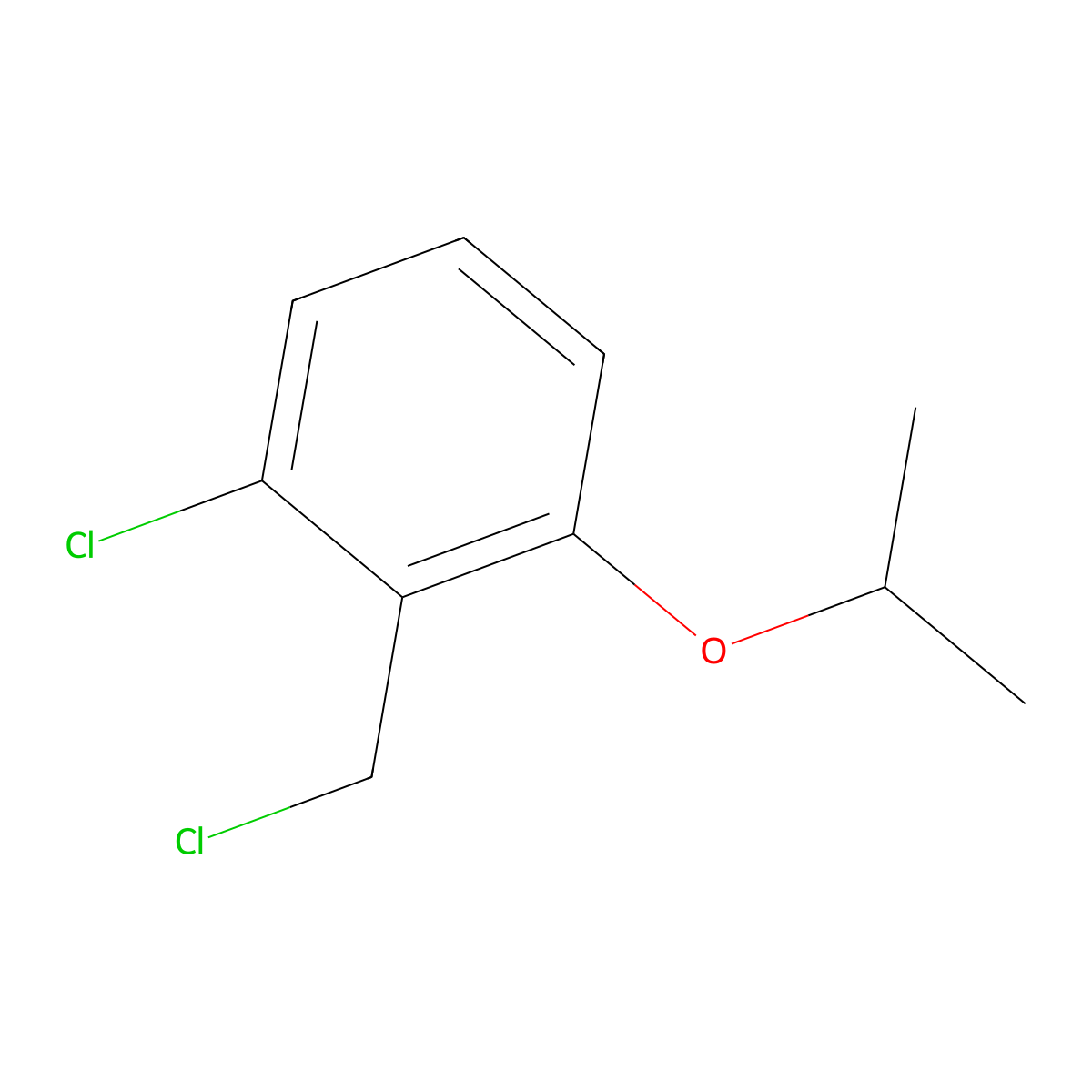 1-Chloro-2-(chloromethyl)-3-(1-methylethoxy)benzene molecular structure, CAS 1039326-56-1