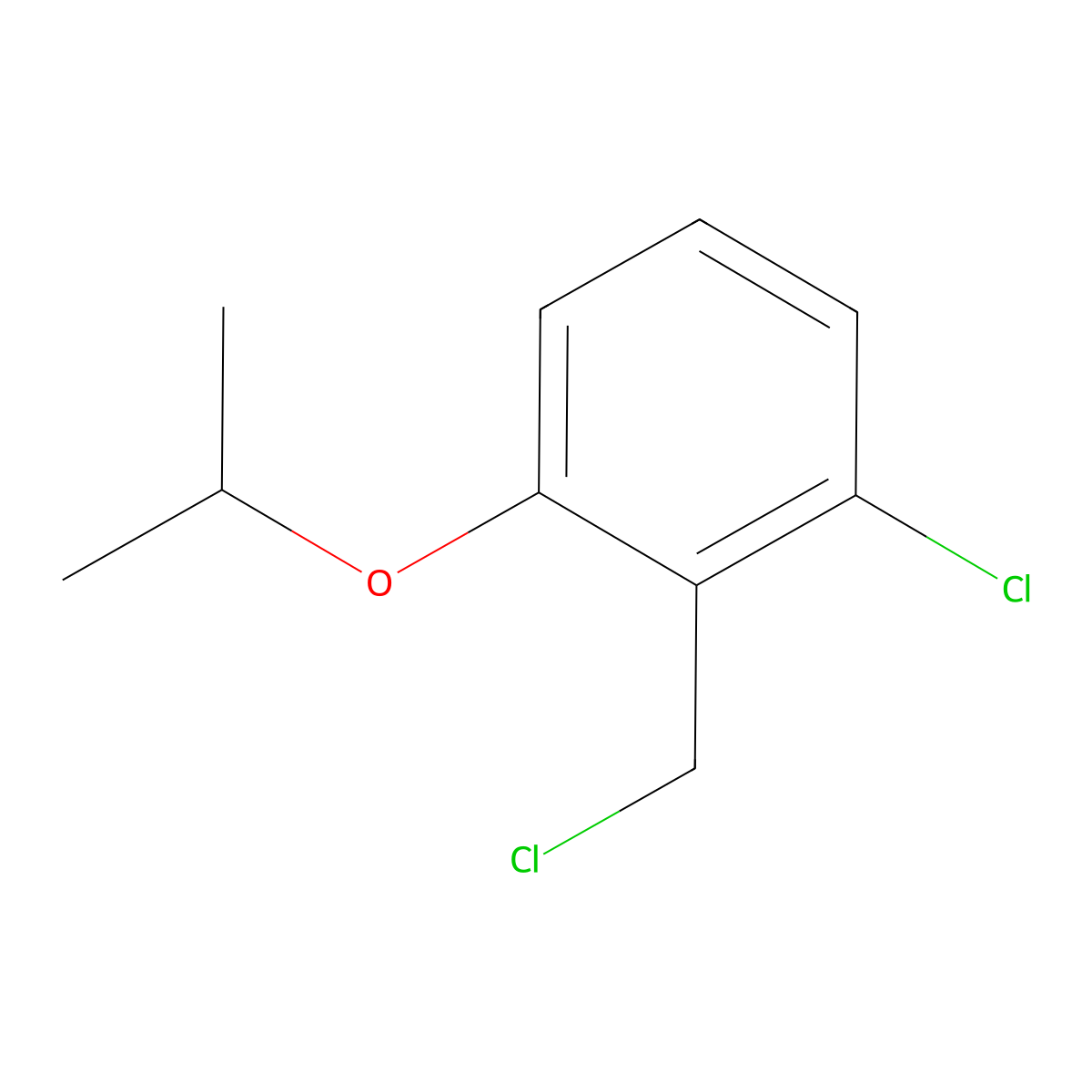 1-Chloro-2-(chloromethyl)-3-(1-methylethoxy)benzene molecular structure, CAS 1039326-56-1