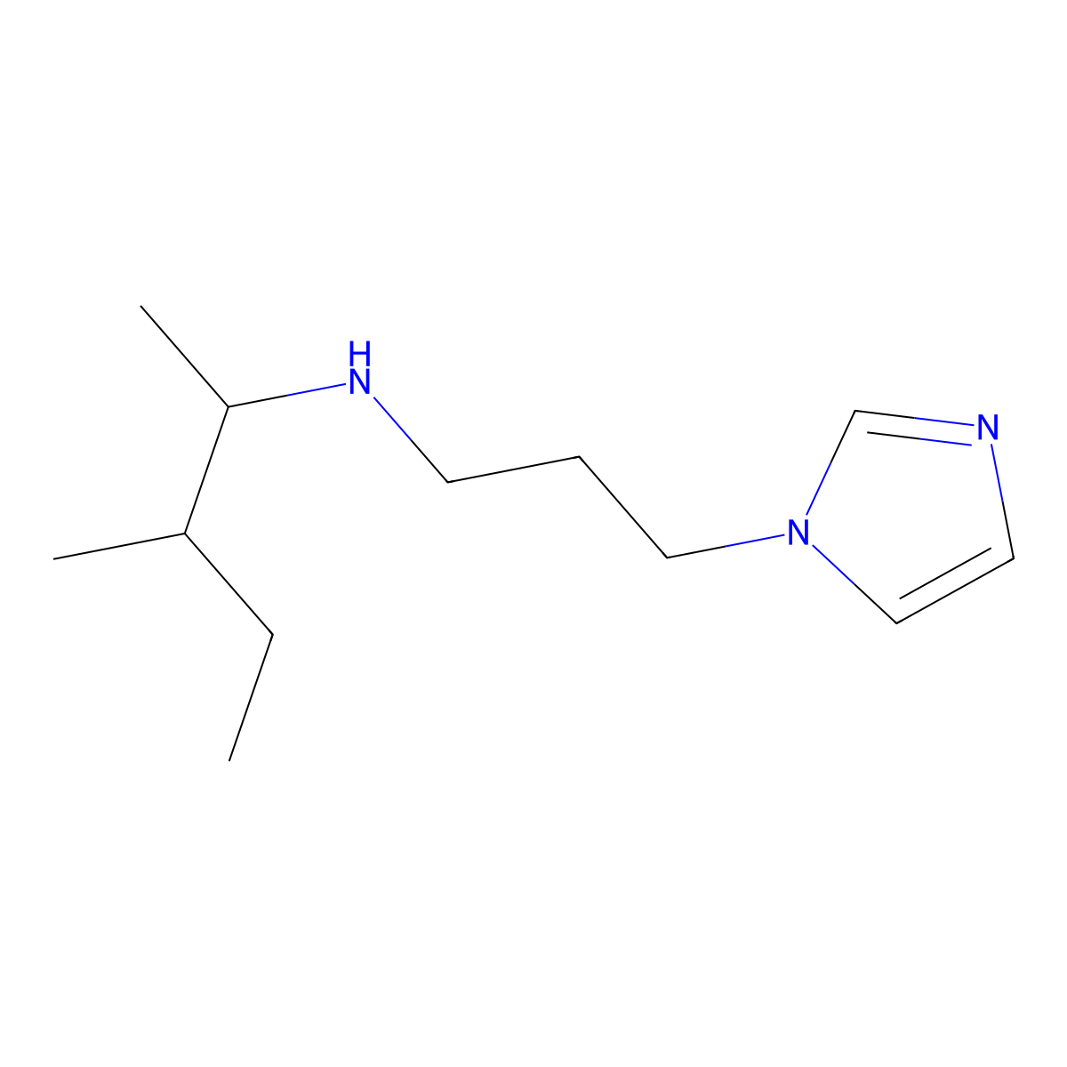 [3-(1H-Imidazol-1-yl)propyl](3-methylpentan-2-yl)amine molecular structure, CAS 1039327-33-7