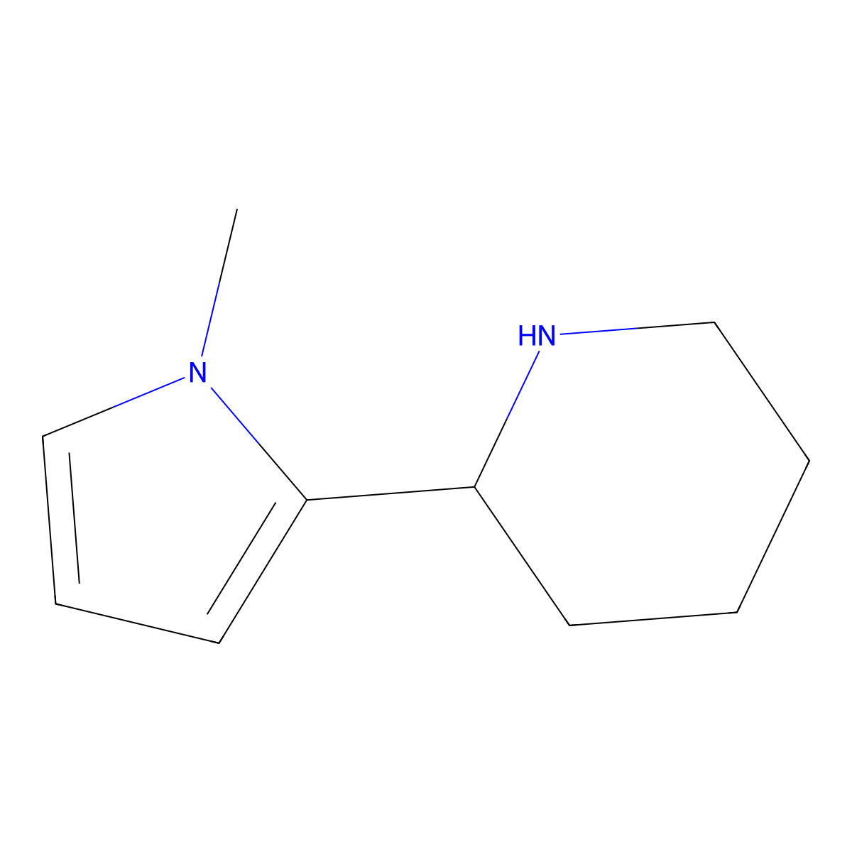 2-(1-methyl-1H-pyrrol-2-yl)piperidine molecular structure, CAS 1039329-72-0