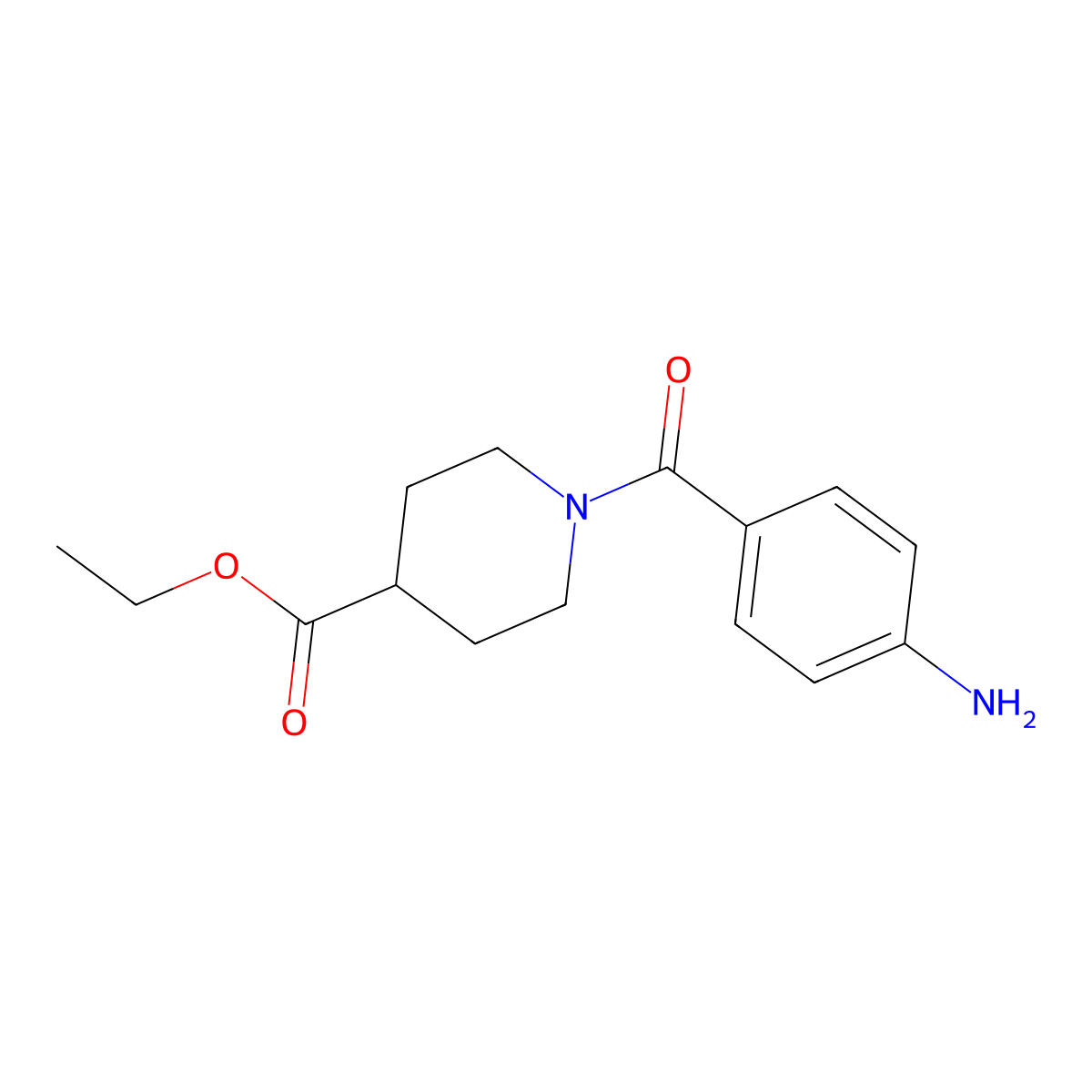 Ethyl 1-(4-aminobenzoyl)piperidine-4-carboxylate molecular structure, CAS 1039329-88-8