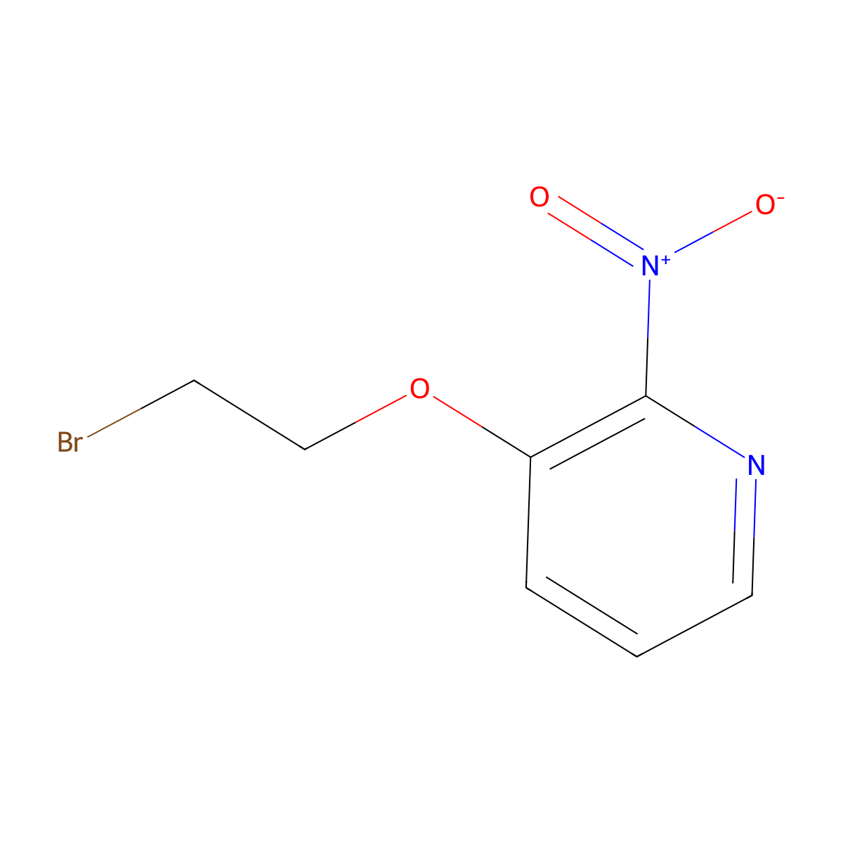 3-(2-Bromoethoxy)-2-nitropyridine molecular structure, CAS 1039331-61-7