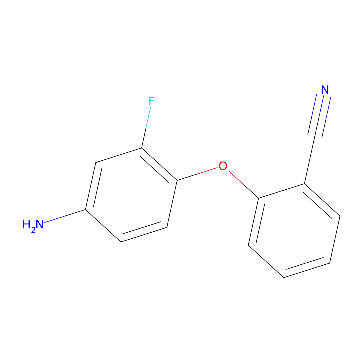 2-(4-Amino-2-fluorophenoxy)benzonitrile molecular structure, CAS 1039334-67-2