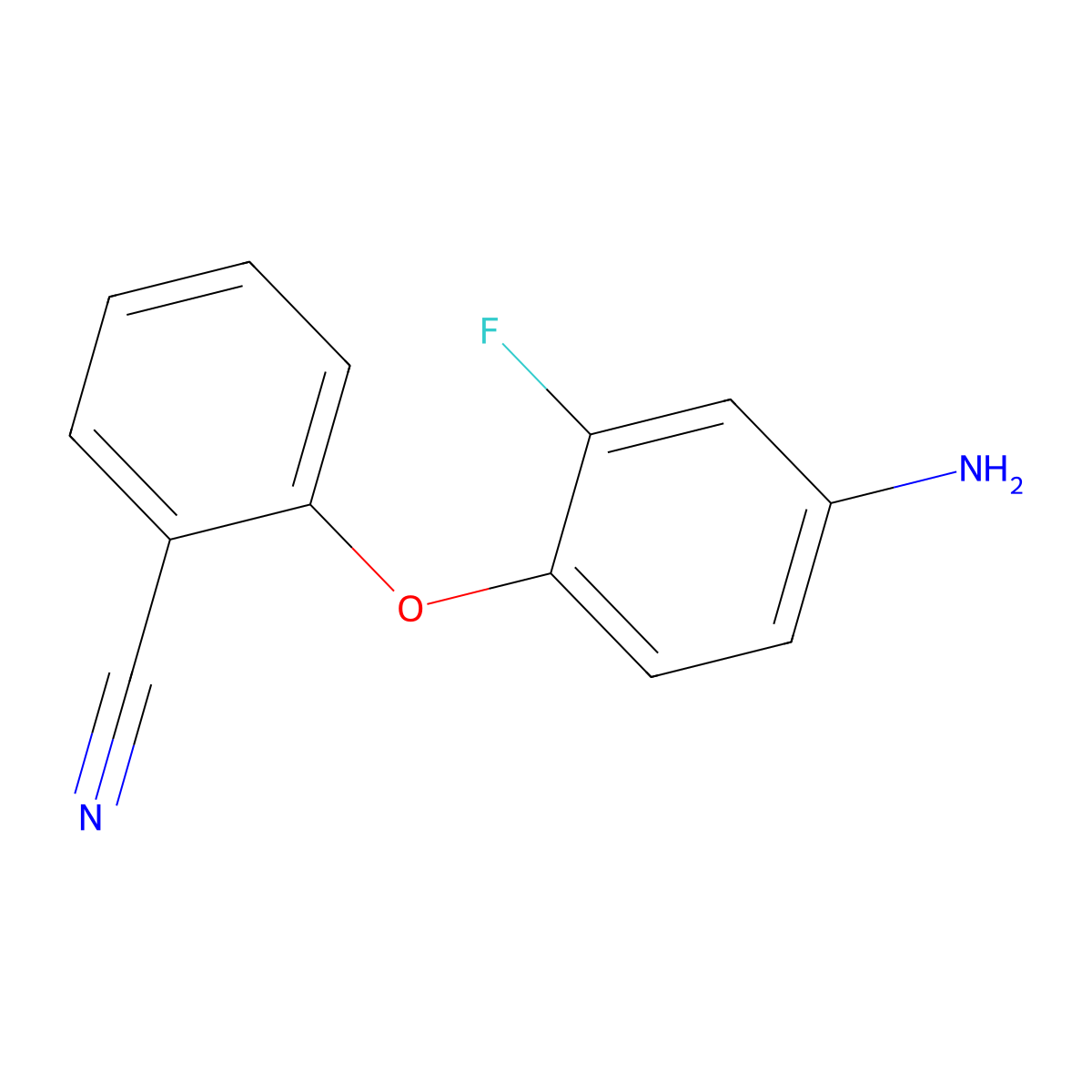 2-(4-Amino-2-fluorophenoxy)benzonitrile molecular structure, CAS 1039334-67-2