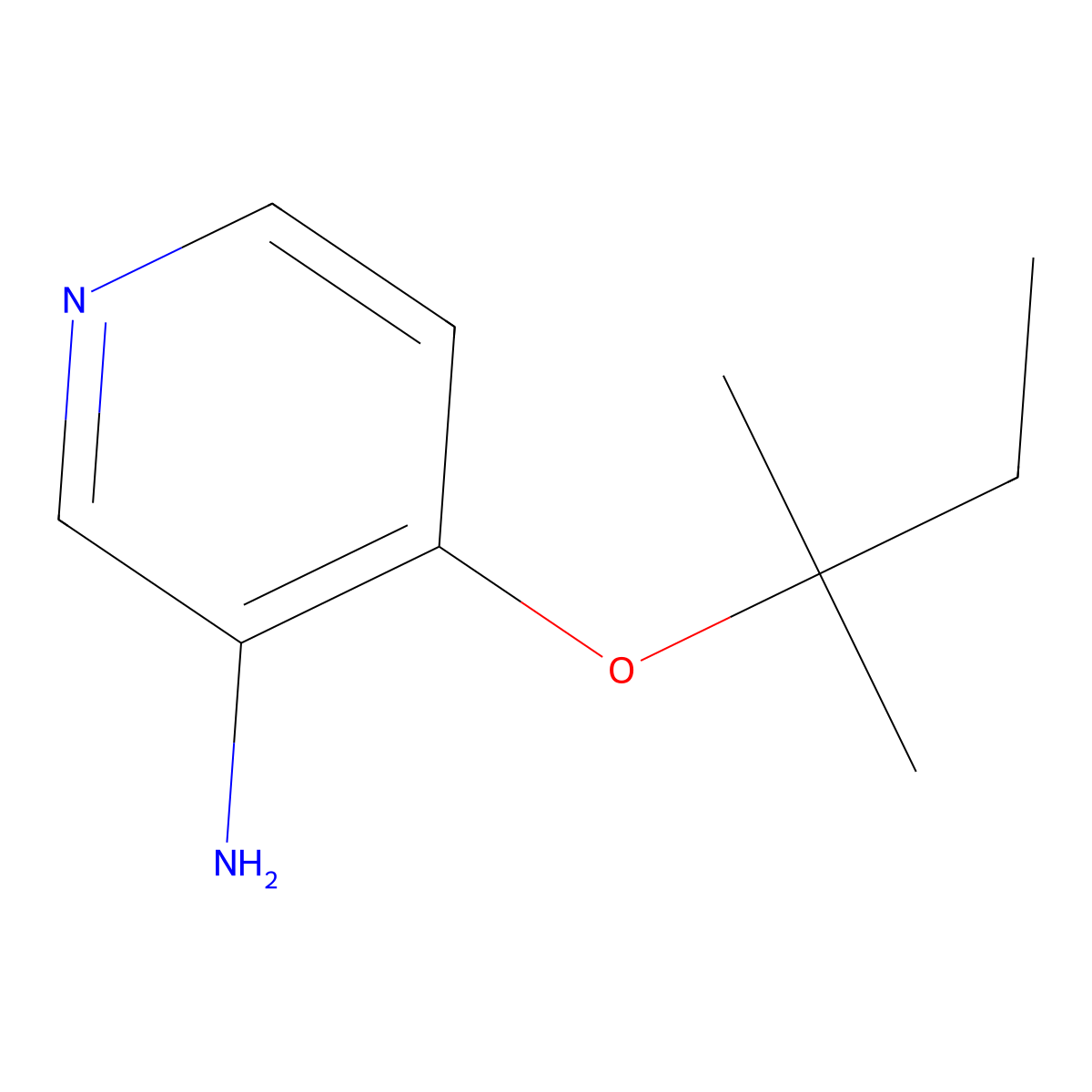 4-[(2-Methylbutan-2-YL)oxy]pyridin-3-amine molecular structure, CAS 1039334-74-1