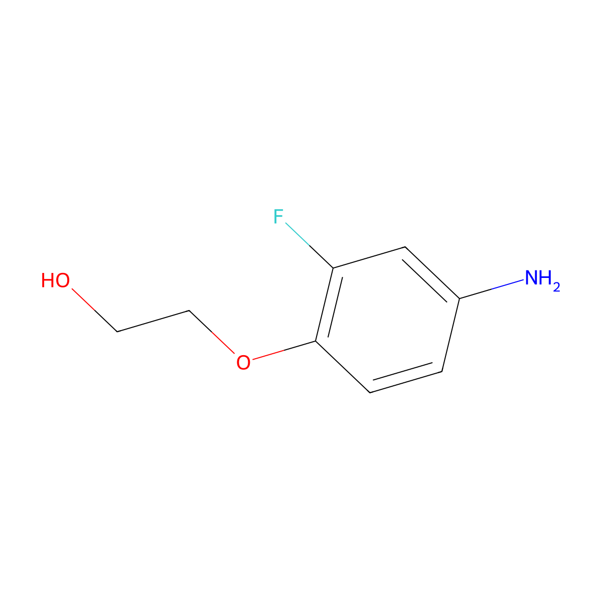 2-(4-Amino-2-fluorophenoxy)ethan-1-ol molecular structure, CAS 1039335-03-9