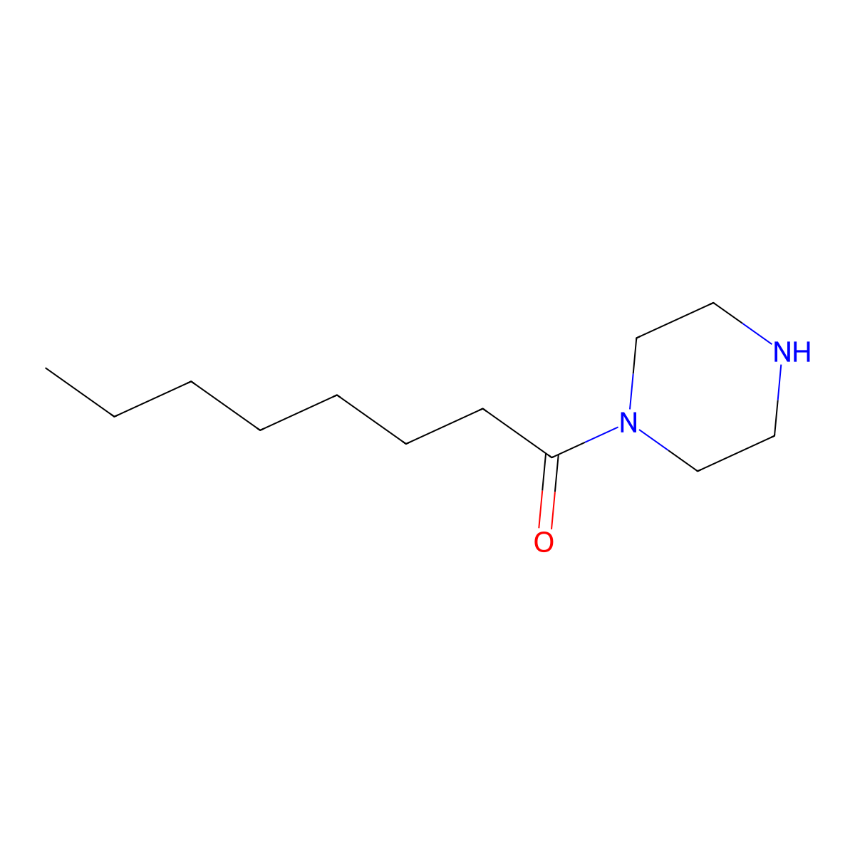 1-(Piperazin-1-yl)octan-1-one molecular structure, CAS 1039335-81-3