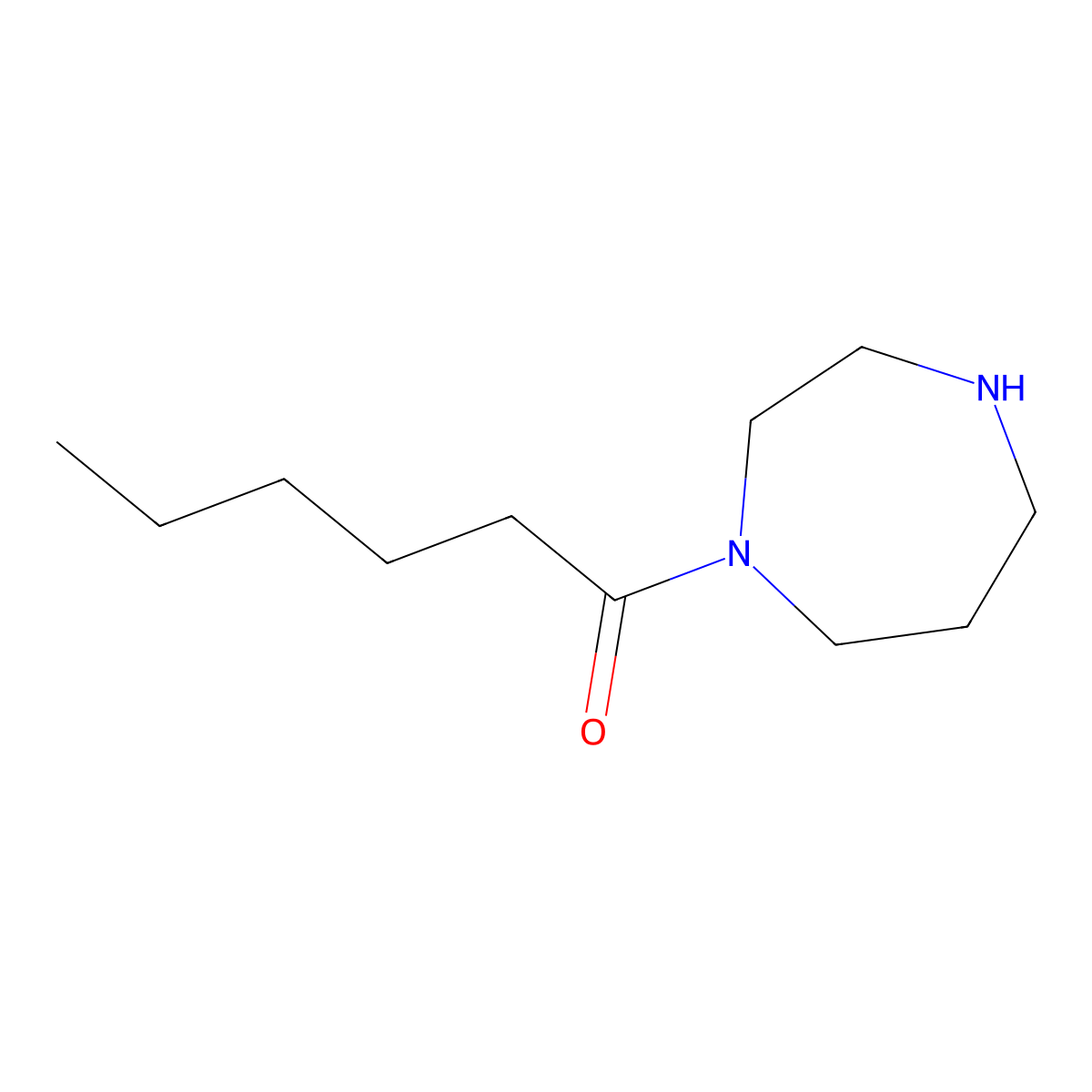 1-(1,4-Diazepan-1-yl)hexan-1-one molecular structure, CAS 1039336-85-0