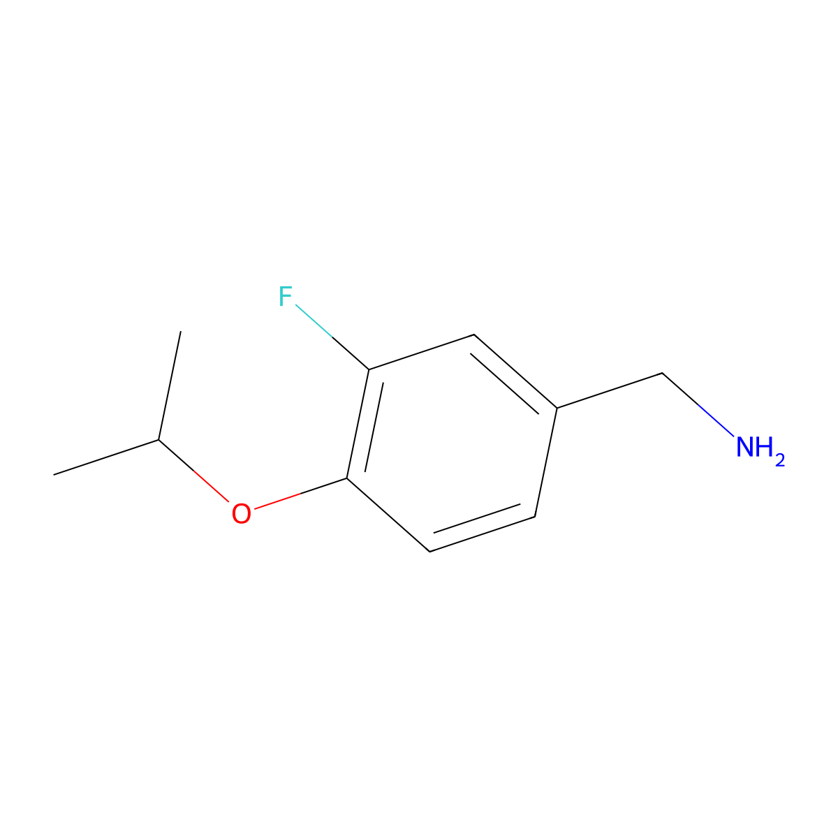 [3-Fluoro-4-(propan-2-yloxy)phenyl]methanamine molecular structure, CAS 1039337-06-8