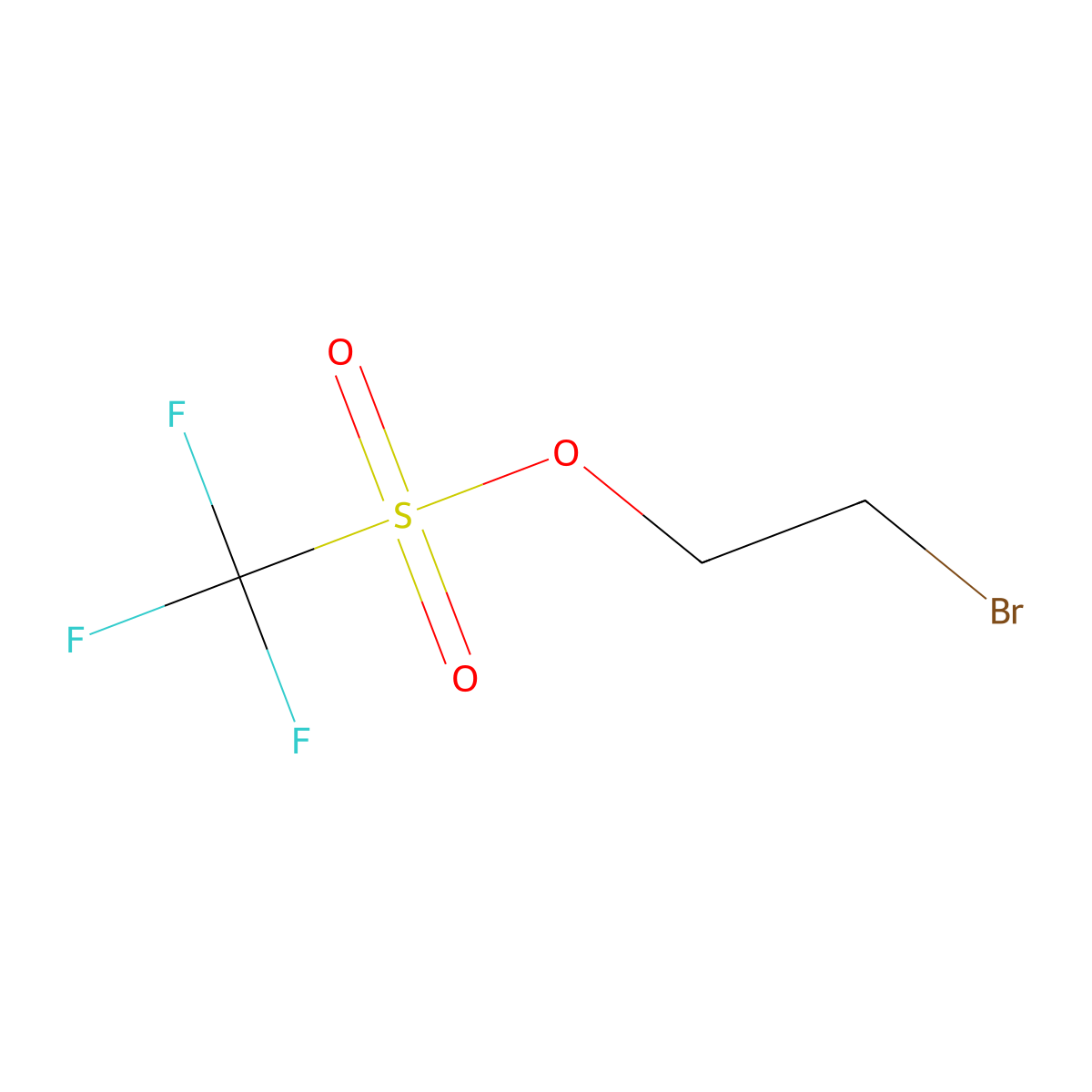 2-Bromoethyl trifluoromethanesulphonate molecular structure, CAS 103935-47-3
