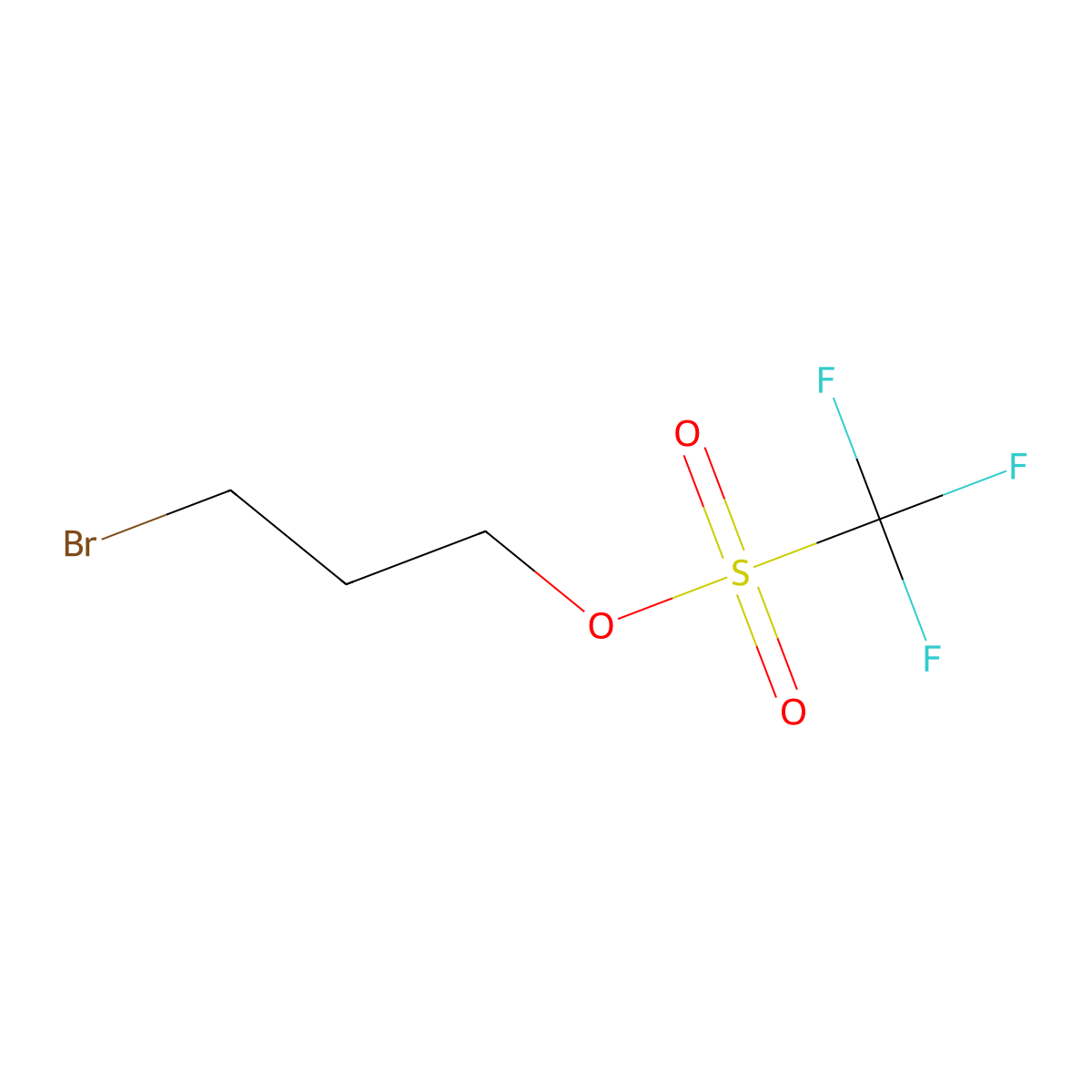 3-Bromopropyl 1,1,1-trifluoromethanesulfonate molecular structure, CAS 103935-48-4