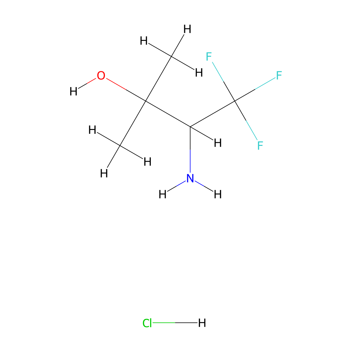 3-Amino-4,4,4-trifluoro-2-methylbutan-2-ol hydrochloride molecular structure, CAS 1039356-93-8