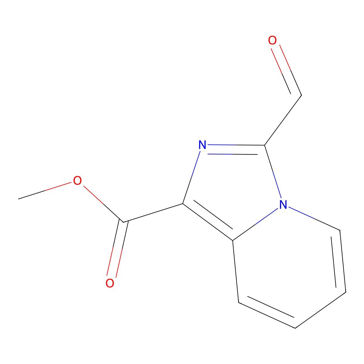 Methyl 3-formylimidazo(1,5-a)pyridine-1-carboxylate molecular structure, CAS 1039356-95-0