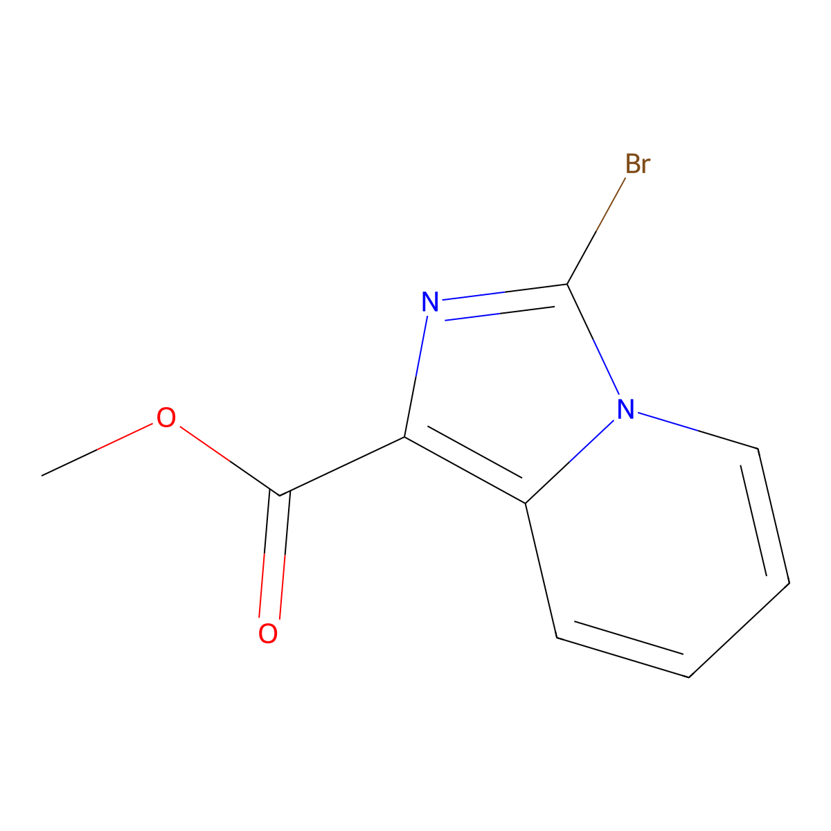 Methyl 3-bromoimidazo[1,5-a]pyridine-1-carboxylate molecular structure, CAS 1039357-00-0