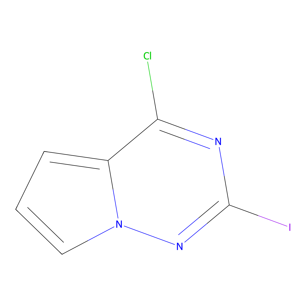 4-Chloro-2-iodopyrrolo[2,1-f][1,2,4]triazine molecular structure, CAS 1039364-45-8