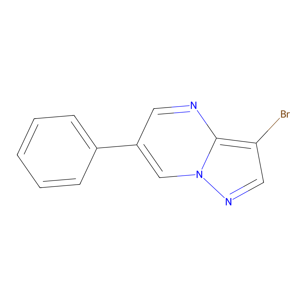 3-Bromo-6-phenylpyrazolo[1,5-A]pyrimidine molecular structure, CAS 1039364-87-8