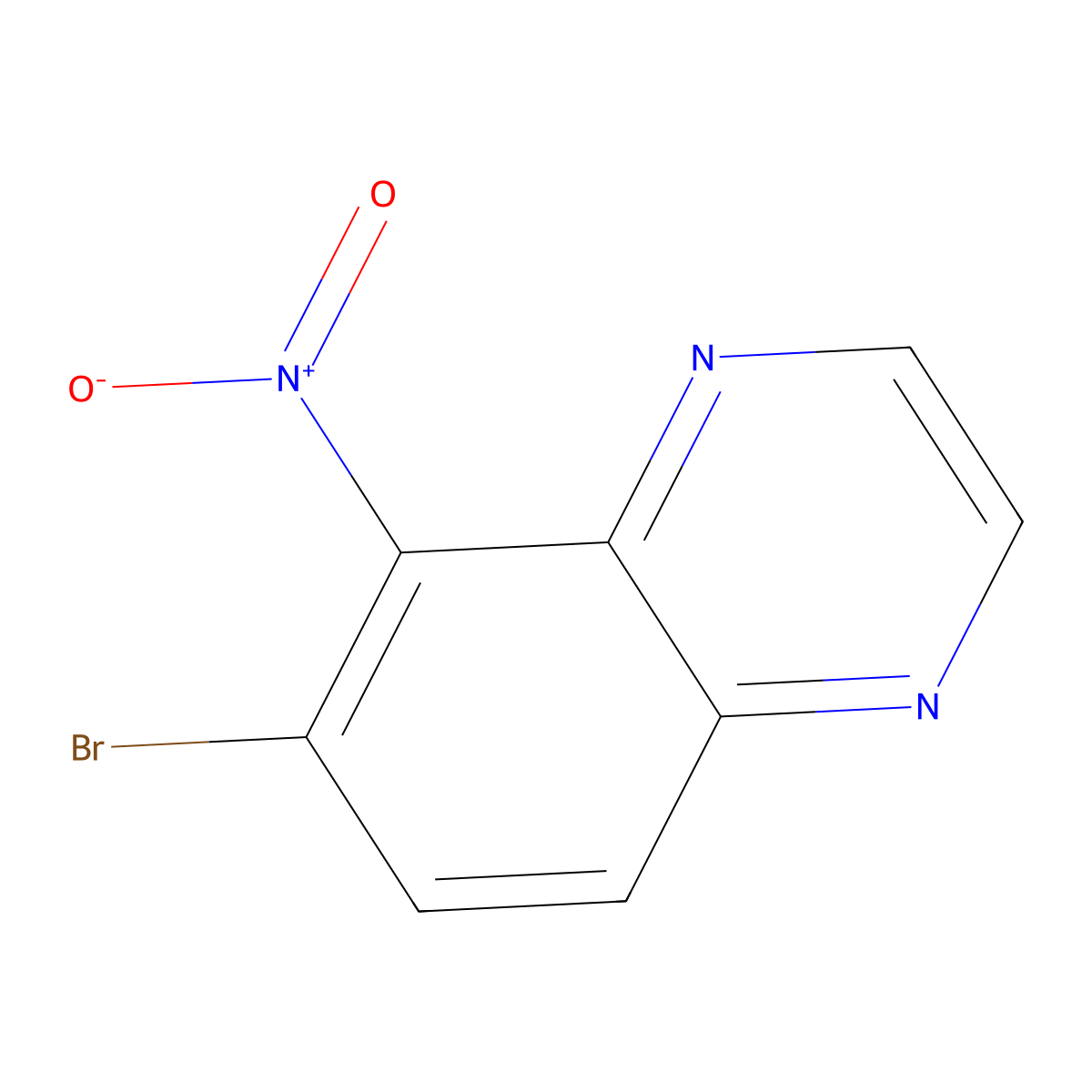 6-Bromo-5-nitroquinoxaline molecular structure, CAS 1039365-28-0