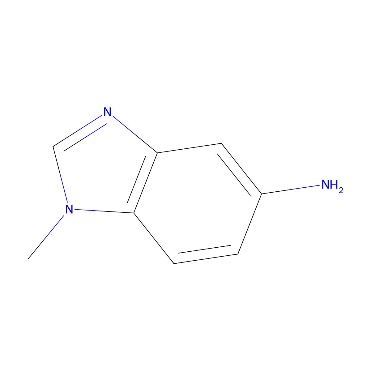1-methyl-1H-1,3-benzodiazol-5-amine molecular structure, CAS 10394-38-4