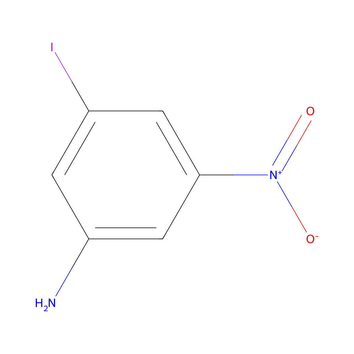 3-Iodo-5-nitroaniline molecular structure, CAS 10394-64-6