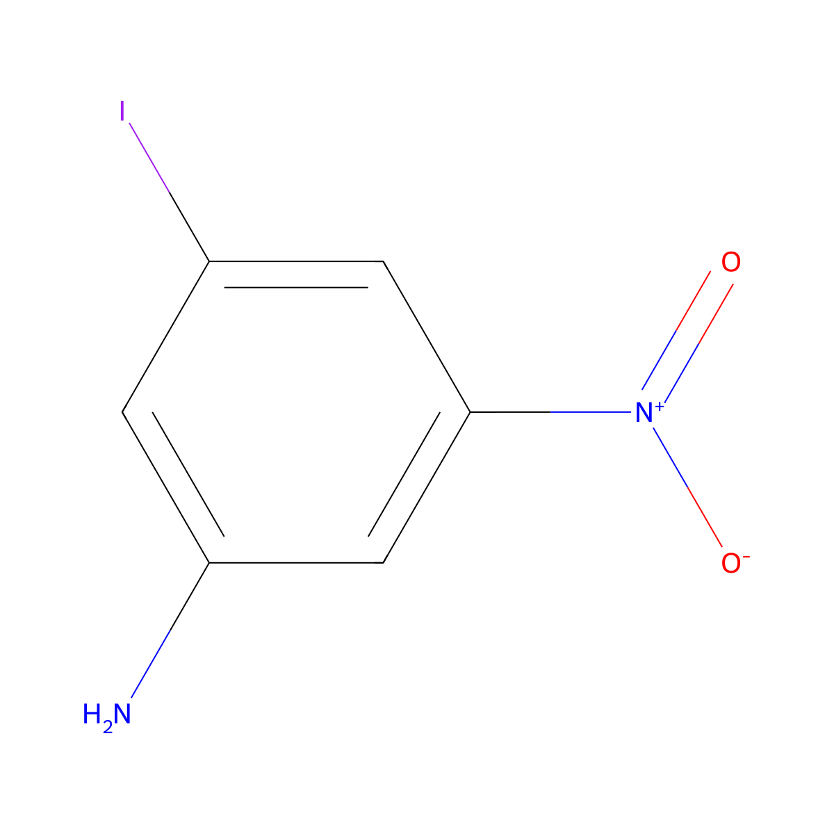3-Iodo-5-nitroaniline molecular structure, CAS 10394-64-6
