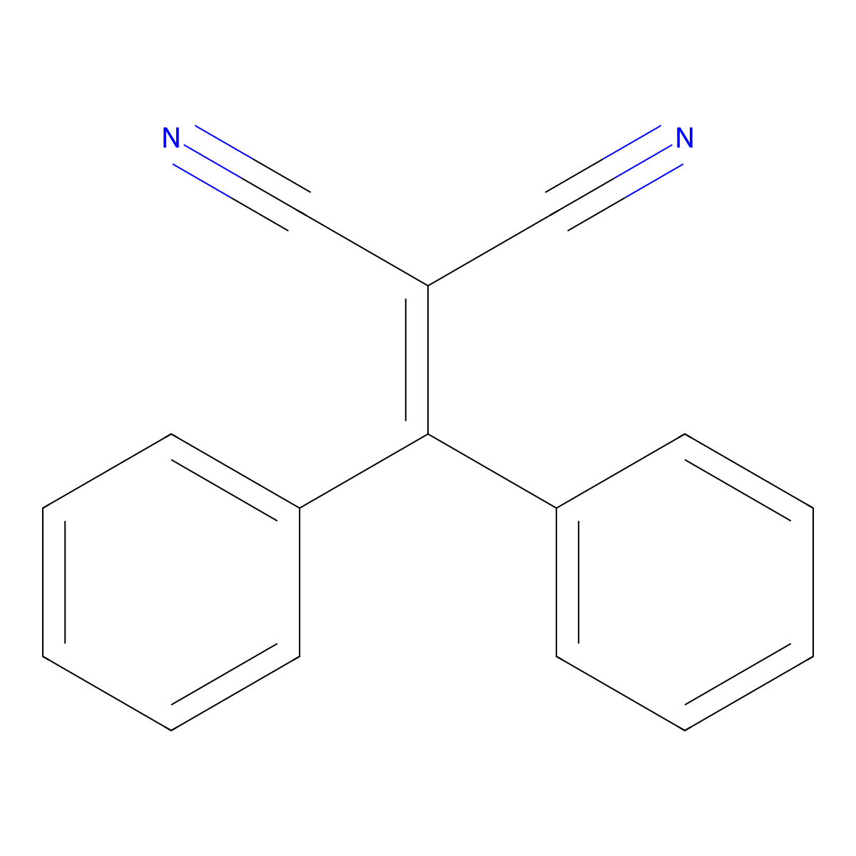 Diphenylmethylenemalononitrile molecular structure, CAS 10394-96-4