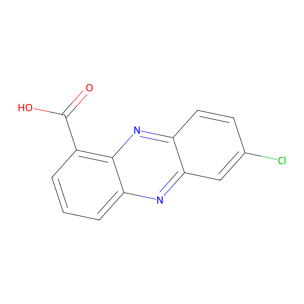 7-Chlorophenazine-1-carboxylic acid molecular structure, CAS 103942-92-3