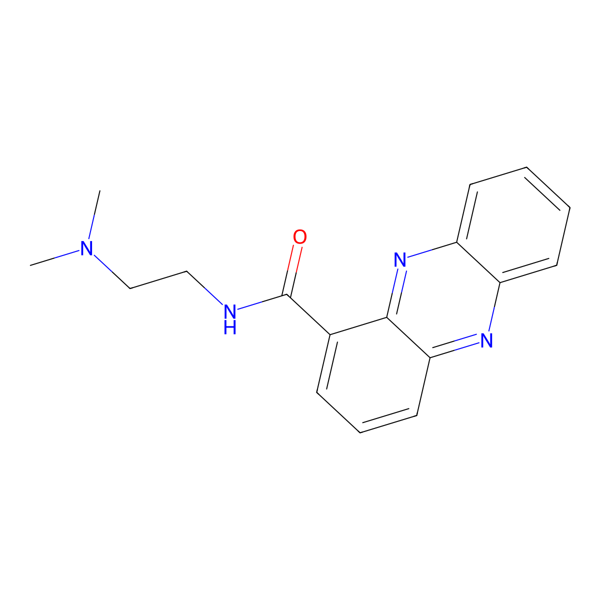 1-Phenazinecarboxamide, N-(2-(dimethylamino)ethyl)- molecular structure, CAS 103942-97-8