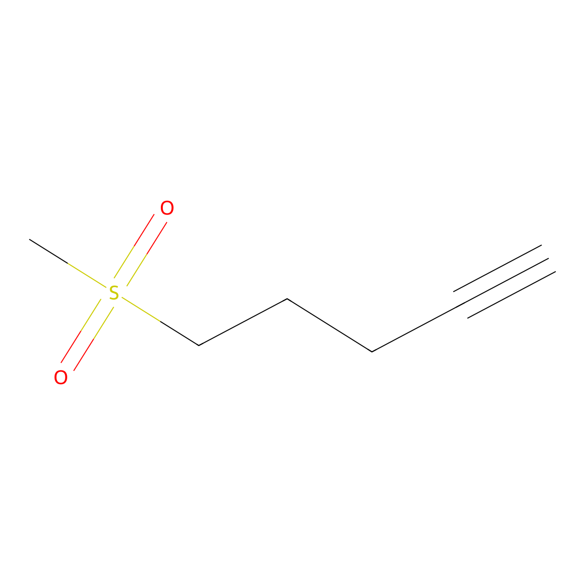 5-Methanesulfonylpent-1-yne molecular structure, CAS 1039433-05-0